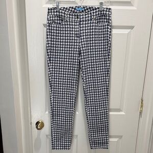 j mc laughlin.   Navy and White Houndstooth Skinny Jeans - Women's Stretch Fit